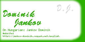 dominik jankov business card